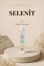 SERTİFİKALI Selenit Doğal Taş Çakra Obje ODT094