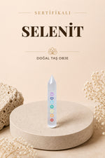 SERTİFİKALI Selenit Doğal Taş Çakra Obje ODT091