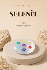 SERTİFİKALI Selenit Doğal Taş Elips Sabun ODT083