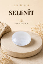 SERTİFİKALI Selenit Doğal Taş Elips Sabun ODT081