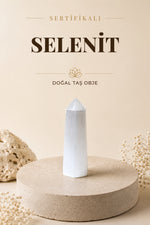 SERTİFİKALI Selenit Doğal Taş Obje ODT072