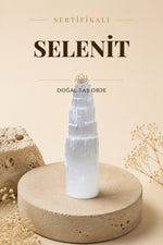 SERTİFİKALI Selenit Doğal Taş Obje STK:ODT071