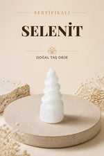 SERTİFİKALI Selenit Spiral Doğal Taş Obje STK:ODT070