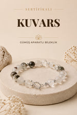 Sertifikalı Golden Kuvars Doğal Taş 925 Ayar Gümüş Aparatlı Bileklik ODT106