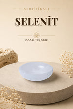 Sertifikalı Selenit Doğal Taş Elips Tabak No:5 P077