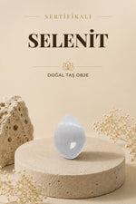 Sertifikalı Selenit Doğal Taş Yumurta P066
