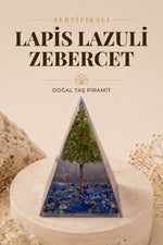 Sertifikalı Lapis Lazuli-Zebercet Doğal Taş Piramit P037