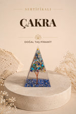 Sertifikalı Lapiz Lazuli& Çakra Doğal Taş Piramit P028