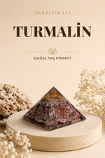 Sertifikalı Turmalin Doğal Taş Piramit No:4 P025