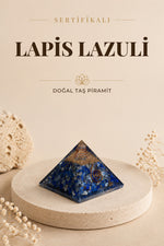 Sertifikalı Lapis Lazuli Doğal Taş Piramit No:2 P024