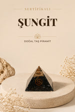 Sertifikalı Şungit Doğal Taş Piramit No:2 P022