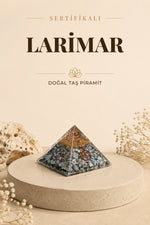 Sertifikalı Larimar Doğal Taş Piramit P019