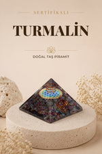 Sertifikalı Turmalin Doğal Taş Piramit No:2 P016