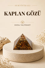 Sertifikalı Kaplan Gözü Doğal Taş Piramit No: 1 P004