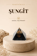 Sertifikalı Şungit Doğal Taş Piramit P003