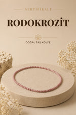 Sertifikalı Rodokrozit Doğal Taşı Kolye
