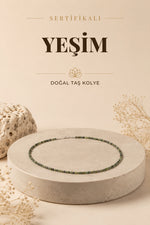 Sertifikalı Yeşim Doğal Taş Kolye