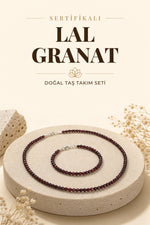 Sertifikalı Lal (Granat) Doğal Taş Takım Seti