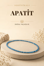 Sertifikalı Apatit Doğal Taşı Kolye