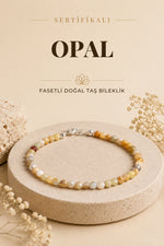Sertifikalı Opal 3-4 mm Fasetli Kesim Doğal Taş Bileklik