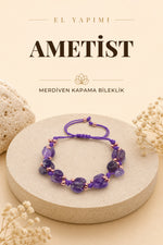 Ametist Doğal Taş Merdiven Kapama Naturel Büyük Kesim Bileklik Özel Tasarım 2