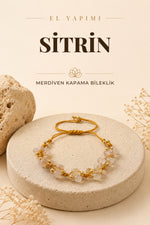 Sitrin Doğal Taş Merdiven Kapama Bileklik Özel Tasarım