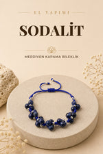 Sodalit Doğal Taş Merdiven Kapama Bileklik Özel Tasarım