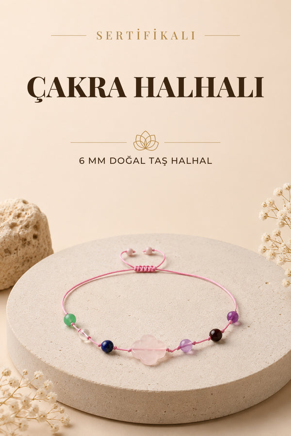 Sertifikalı Çakra Taşları Halhal 6 Mm, B923