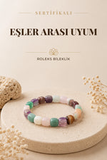 Sertifikalı Eşler Arası Uyum Roleks Doğaltaş Bileklik 15 Mm, B885