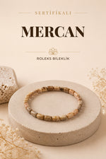 Sertifikalı Mercan Doğaltaş Roleks Bileklik B901