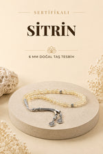Sertifikalı Sitrin Doğaltaş Tesbih 6 Mm, T214