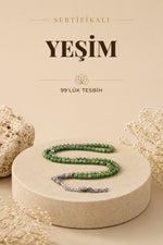 Sertifikalı Yeşim 99'luk Doğaltaş Tesbih 6 Mm, T219