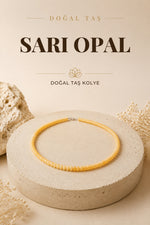 Sarı Opal Doğal Taş Kolye Bileklik Takımı Ts023