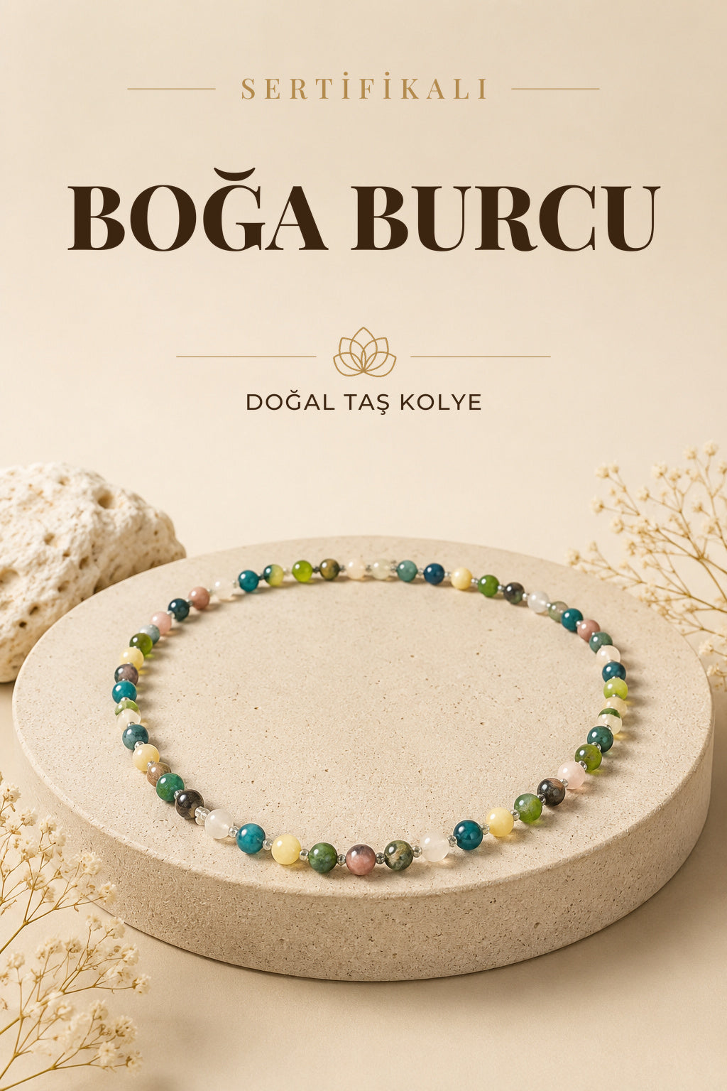 Sertifikalı Özel Tasarım Boğa Burç Kolye Bk9006