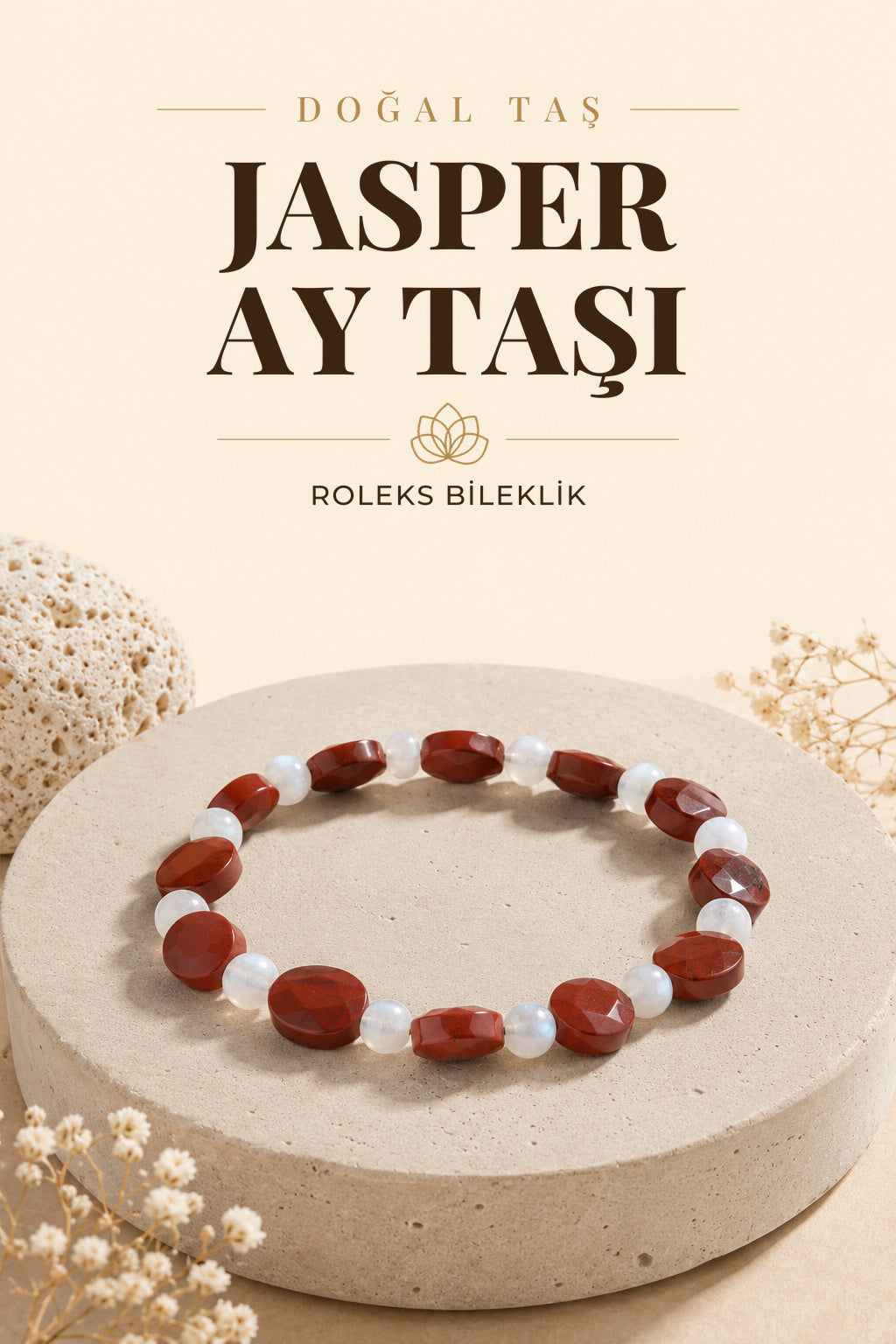Jasper-ay Taşı Roleks Bileklik