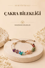 Sertifikalı Çakra Bilekliği Makrome Kapama %100 El Işçiliği