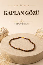 Sertifikalı Kaplan Gözü Natural Kesim Doğal Taş Kolye