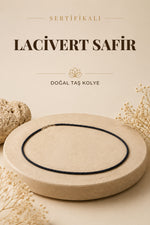 Sertifikalı Lacivert Safir Doğal Taş Kolye
