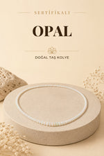Sertifikalı Gökkuşağı Opal Doğal Taş Kolye