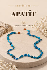 Sertifikalı Apatit Naturel Kesim Kolye
