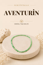 Sertifikalı Aventurin Doğal Taş Kolye