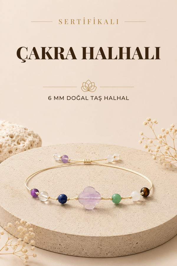 Sertifikalı Çakra Taşları Halhal 6 Mm, B922