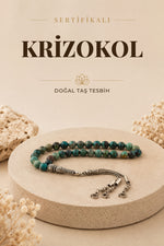 Sertifikalı Krizokol Doğal Taş Tesbih