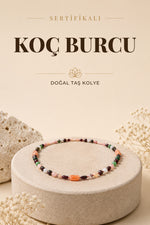 Sertifikalı Koç Burcu Doğal Taş Kolye M252
