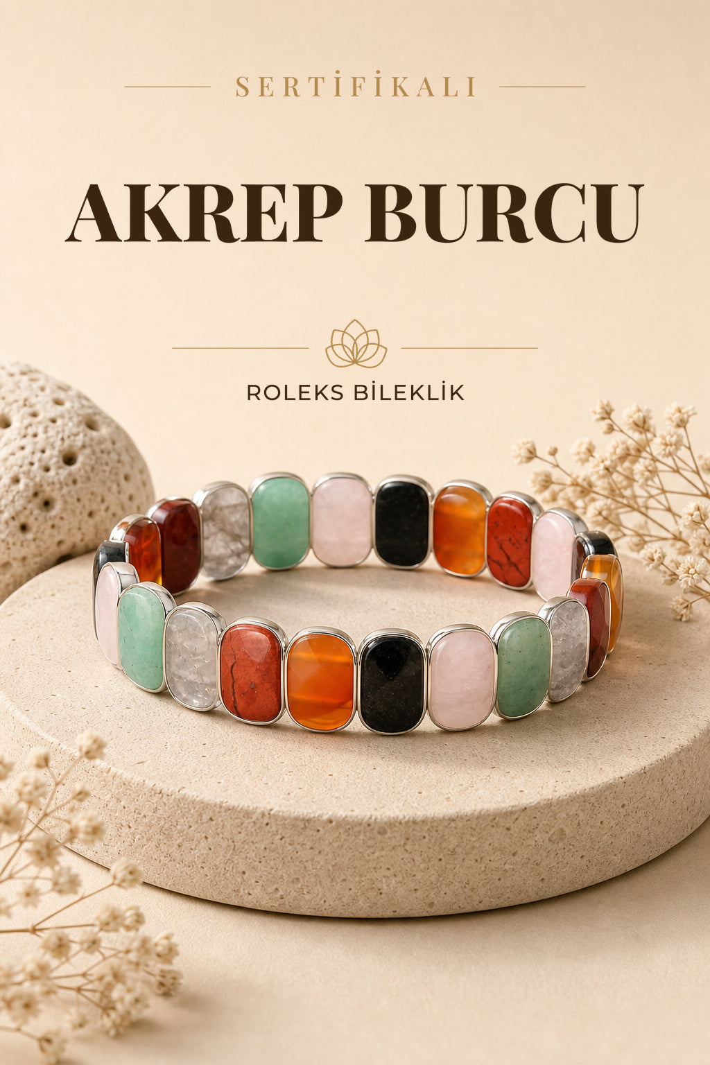 Sertifikalı Akrep Burcu Roleks Bileklik B067
