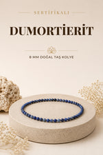 Sertifikalı Dumortierit Doğaltaş Kolye 8 Mm, M515