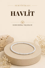 Sertifikalı Havlit Doğaltaş Kolye 8 Mm, M519