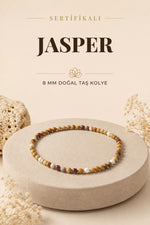 Sertifikalı Jasper Doğaltaş Kolye 8 Mm, M521