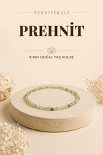 Sertifikalı Prehnit Doğaltaş Kolye 8 Mm, M538