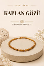 Sertifikalı Sarı Kaplan Gözü Doğaltaş Kolye 8 Mm, M541